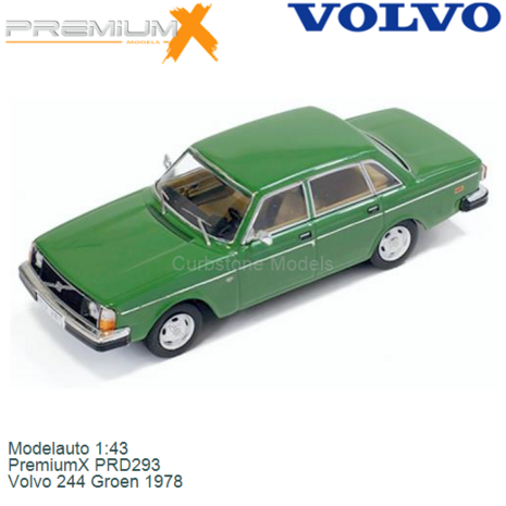 Modelauto 1:43 | PremiumX PRD293 | Volvo 244 Groen 1978