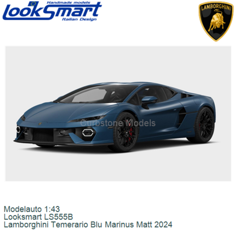 Modelauto 1:43 | Looksmart LS555B | Lamborghini Temerario Blu Marinus Matt 2024