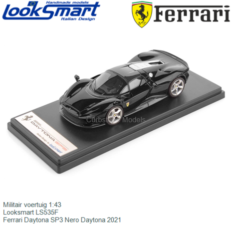 Militair voertuig 1:43 | Looksmart LS535F | Ferrari Daytona SP3 Nero Daytona 2021