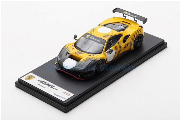 Modelauto 1:43 | Looksmart LSRC077 | Ferrari 488 GT Modificata Yellow / Black 2020