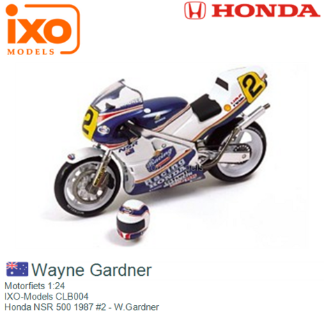 Motorfiets 1:24 | IXO-Models CLB004 | Honda NSR 500 1987 #2 - W.Gardner