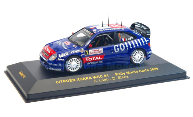 Modelauto 1:43 | IXO-Models RAM210 | Citroën Xsara 2006 #1 - S.Loeb - D.Elena