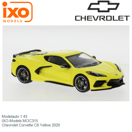 Modelauto 1:43 | IXO-Models MOC315 | Chevrolet Corvette C8 Yellow 2020