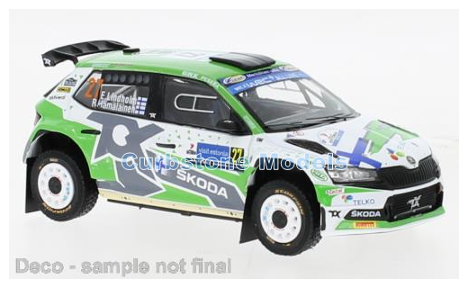 Modelauto 1:43 | IXO-Models RAM863A.22 | Skoda Fabia Rally2 EVO | Toksport WRT 2022 #27 - M.Bulacia - D.Vallejo