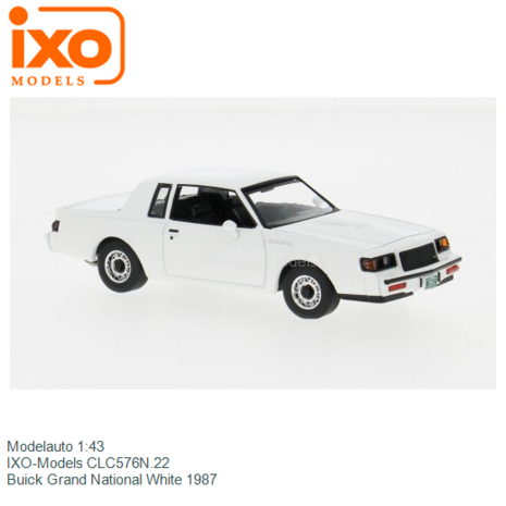 Modelauto 1:43 | IXO-Models CLC576N.22 | Buick Grand National White 1987