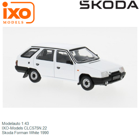 Modelauto 1:43 | IXO-Models CLC575N.22 | Skoda Forman White 1990