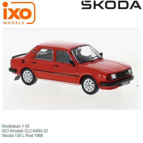 Modelauto 1:43 | IXO-Models CLC445N.22 | Skoda 130 L Red 1988