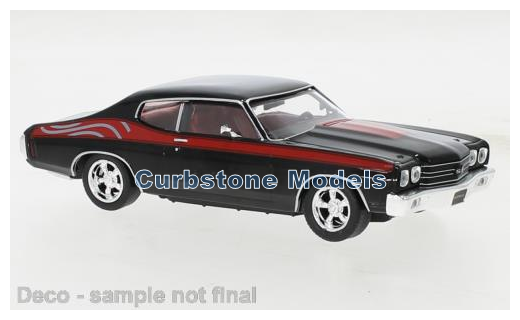 Modelauto 1:43 | IXO-Models CLC477N.22 | Chevrolet Chevelle SS Black 1970