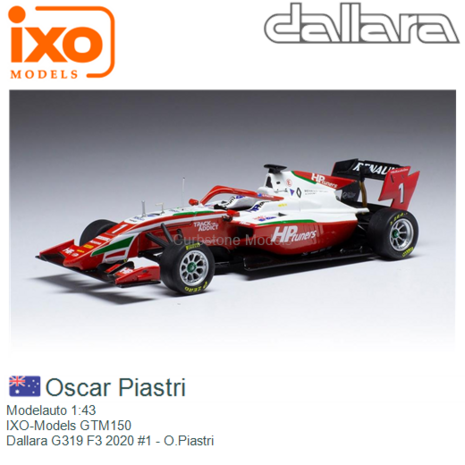 Modelauto 1:43 | IXO-Models GTM150 | Dallara G319 F3 2020 #1 - O.Piastri