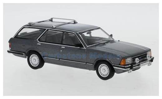 Modelauto 1:43 | IXO-Models CLC362N | Ford Granada MK.2 Turnier 2.8i Ghia Grijs Metallic 1982