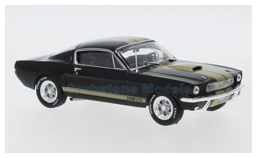 Modelauto 1:43 | IXO-Models CLC377N | Ford Mustang Shelby GT-350 Black / Gold 1965