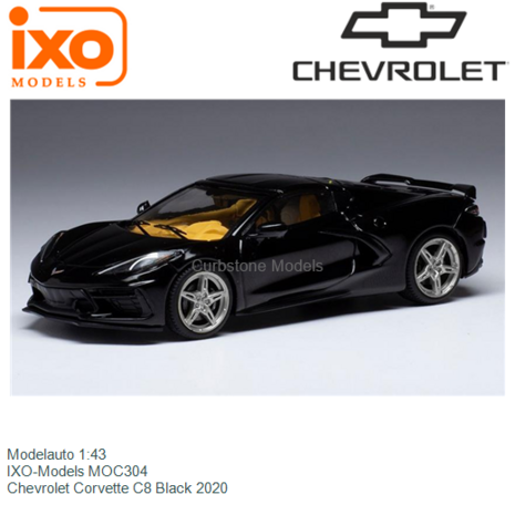 Modelauto 1:43 | IXO-Models MOC304 | Chevrolet Corvette C8 Black 2020