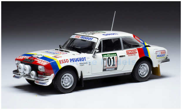 Modelauto 1:43 | IXO-Models RAC417B.22 | ESSO Peugeot Sport 504 Coupé V6 1978 #01 - T.Mäkinen - J.Todt