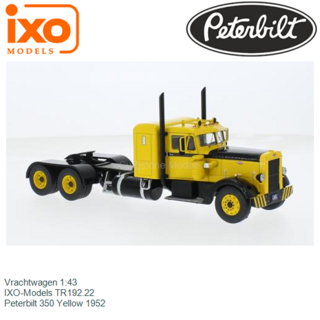 Vrachtwagen 1:43 | IXO-Models TR192.22 | Peterbilt 350 Yellow 1952