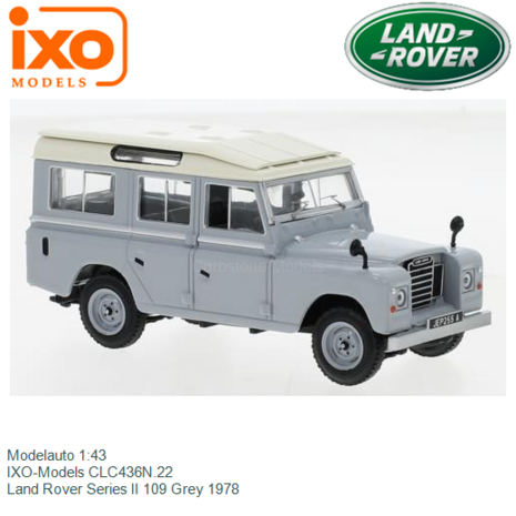 Modelauto 1:43 | IXO-Models CLC436N.22 | Land Rover Series II 109 Grey 1978