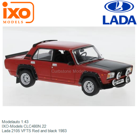 Modelauto 1:43 | IXO-Models CLC480N.22 | Lada 2105 VFTS Red and black 1983