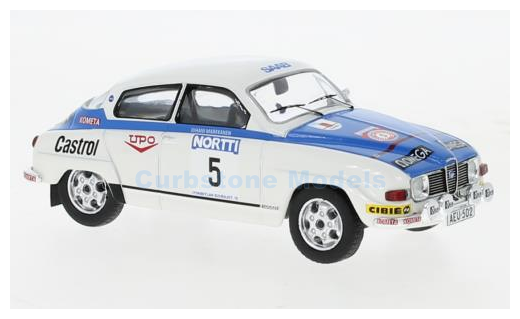 Modelauto 1:43 | IXO-Models RAC378A | Saab 96 V4 1976 #5 - S.Lampinen - J.Markkanen