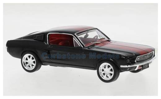 Modelauto 1:43 | IXO-Models CLC478N.22 | Ford Mustang Fastback Black and Red 1967