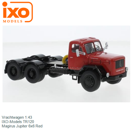 Vrachtwagen 1:43 | IXO-Models TR120 | Magirus Jupiter 6x6 Red