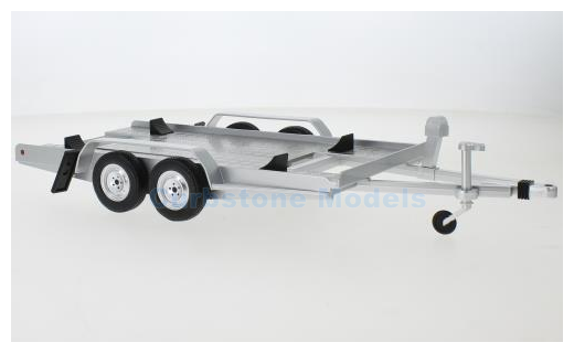 Modelauto 1:18 | IXO-Models TRL005-18 | Trailer Tandemaxle Car Zilver