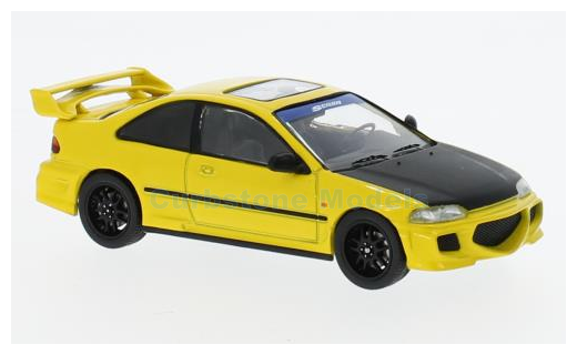 Modelauto 1:43 | IXO-Models CLC528N.22 | Honda Civic EJ1 Yellow Black 1995