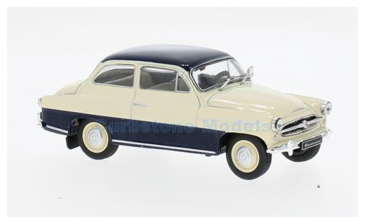 Modelauto 1:43 | IXO-Models CLC545N.22 | Skoda Octavia Beige and Dark Blue 1959