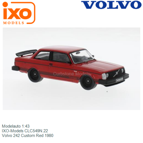 Modelauto 1:43 | IXO-Models CLC549N.22 | Volvo 242 Custom Red 1980