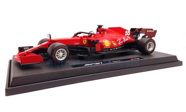 Modelauto 1:18 | Bburago 18-16809S | Scuderia Ferrari SF21 2021 #55 - C.Sainz