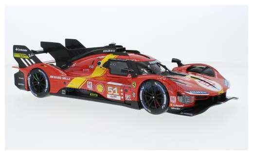 Modelauto 1:18 | Bburago 18-16301 | Ferrari 499P Hypercar | AF-Corse 2023 #51 - J.Calado - A.Giovinazzi - A.Pier Guidi