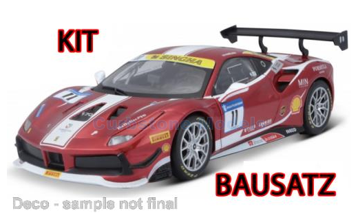 Bouwpakket 1:24 | Bburago 18-26582 | Scuderia Ferrari 488 Challenge 2017 #11 - N.Nielsen