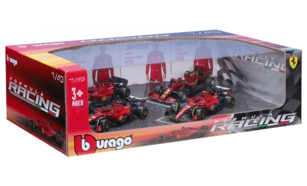 1:43 | Bburago 18-36848 | Scuderia Ferrari 4 Car Set #16 #55 - C.Sainz - C.Leclerc