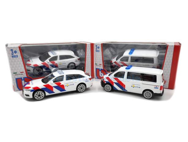 Modelauto 1:43 | Bburago 18-0011 | Audi A6 en Volkswagen T6.1 Politie 2019