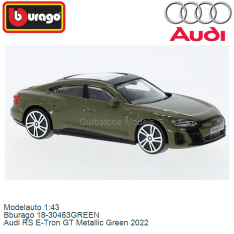 Modelauto 1:43 | Bburago 18-30463GREEN | Audi RS E-Tron GT Metallic Green 2022