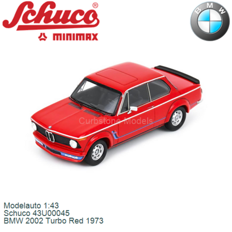 Modelauto 1:43 | Schuco 43U00045 | BMW 2002 Turbo Red 1973