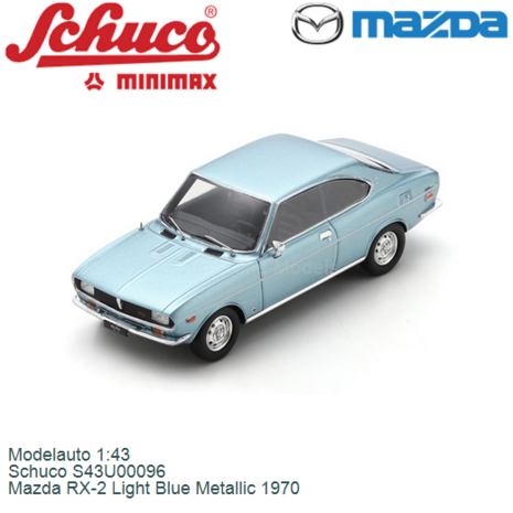 Modelauto 1:43 | Schuco S43U00096 | Mazda RX-2 Light Blue Metallic 1970