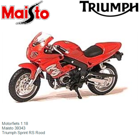 Motorfiets 1:18 | Maisto 39343 | Triumph Sprint RS Rood