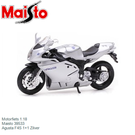 Motorfiets 1:18 | Maisto 39533 | Agusta F4S 1+1 Zilver