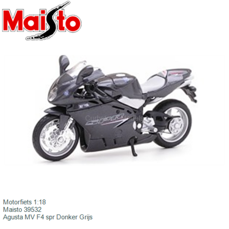 Motorfiets 1:18 | Maisto 39532 | Agusta MV F4 spr Donker Grijs