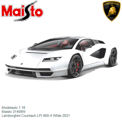 Modelauto 1:18 | Maisto 31459W | Lamborghini Countach LPI 800-4 White 2021