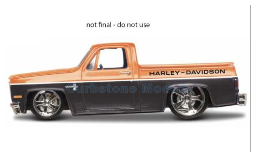 Modelauto 1:64 | Maisto 11380-03 | Chevrolet 1500 Pikcup Orange and Black 1987