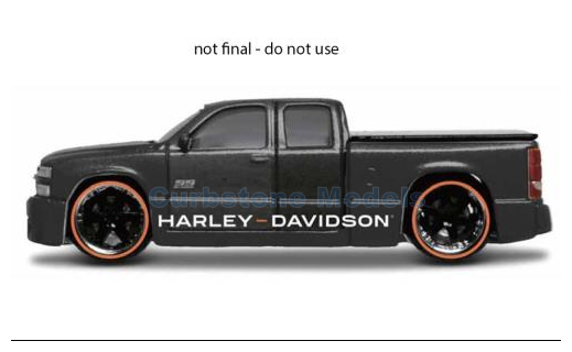 Modelauto 1:64 | Maisto 11380-04 | Chevrolet Silverado SS Pickup Black and Orange 2004