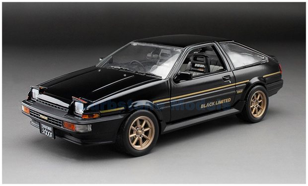 1:24 | Sunstar 51005 | Toyota Sprinter Trueno GT Apex (AE86) Black and Gold 1986