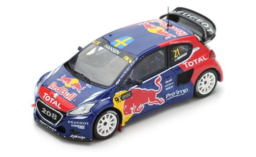 Modelauto 1:43 | Spark S5198 | Peugeot 208 WRX 2016 #21 - T.Hansen