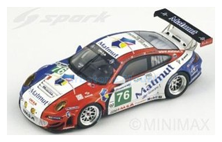 Modelauto 1:43 | Spark S3417 | Porsche 911 / 997 GT3 RSR | Imsa Performance Matmut 2011 #76 - R.Narac - P.Pilet - N.Armindo