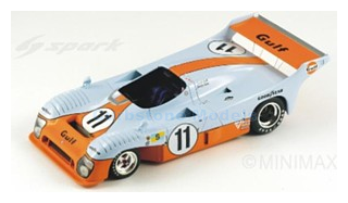 Modelauto 1:18 | Spark 18LM75 | Mirage GR8 Blauw / Oranje 1975 #11 - J.Ickx - D.Bell