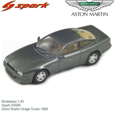 Modelauto 1:43 | Spark S0599 | Aston Martin Virage Groen 1989