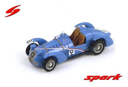 Modelauto 1:43 | Spark S2726 | Delahaye 145 V12 Spyder | Ecurie Bleue 1938 #2 - A.Divo - G.Comotti