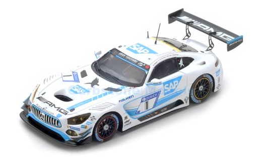 Modelauto 1:43 | Spark SG314 | Mercedes Benz AMG GT3 | Black Falcon Racing 2017 #1 - Y.Buurman - M.Engel - M.Metzger - A.Christ