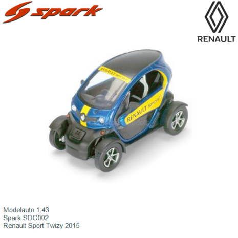 Modelauto 1:43 | Spark SDC002 | Renault Sport Twizy 2015