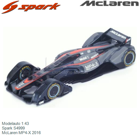 Modelauto 1:43 | Spark S4999 | McLaren MP4-X 2016